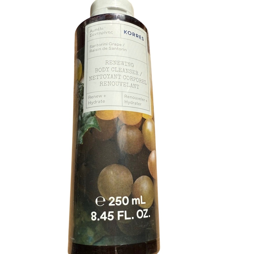 KORRES Greek Apothecary Santorini‎ Grape Body Cleanser Shower Gel 8.45 oz New